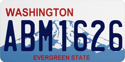 WA license plate ABM1626