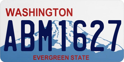 WA license plate ABM1627