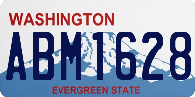 WA license plate ABM1628