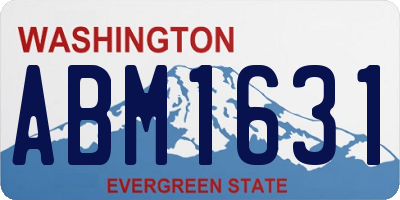 WA license plate ABM1631