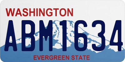 WA license plate ABM1634