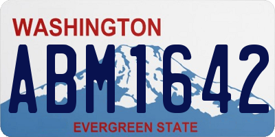 WA license plate ABM1642
