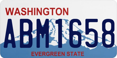 WA license plate ABM1658