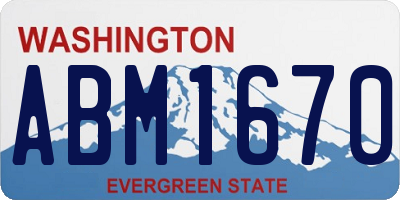 WA license plate ABM1670
