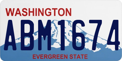WA license plate ABM1674