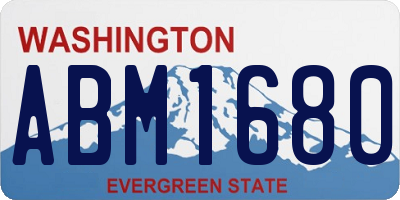 WA license plate ABM1680