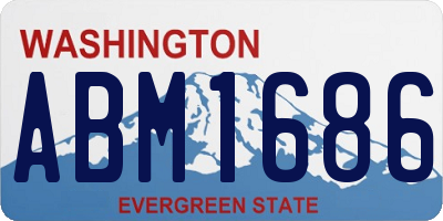 WA license plate ABM1686