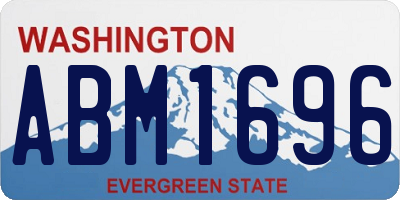 WA license plate ABM1696