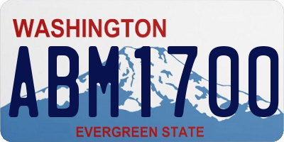 WA license plate ABM1700