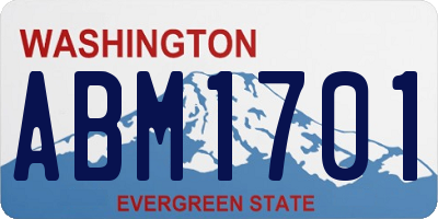 WA license plate ABM1701