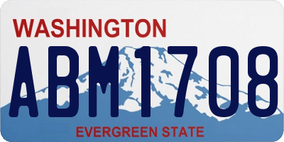 WA license plate ABM1708
