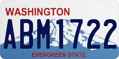 WA license plate ABM1722
