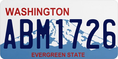 WA license plate ABM1726