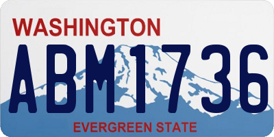 WA license plate ABM1736