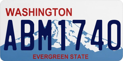 WA license plate ABM1740