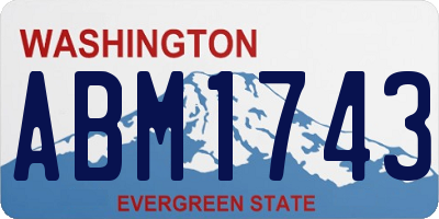 WA license plate ABM1743