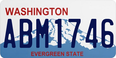 WA license plate ABM1746
