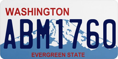 WA license plate ABM1760