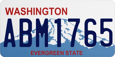 WA license plate ABM1765
