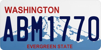 WA license plate ABM1770