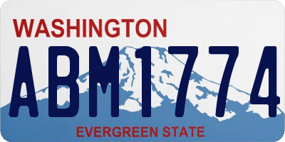 WA license plate ABM1774