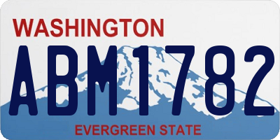 WA license plate ABM1782