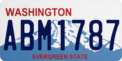 WA license plate ABM1787