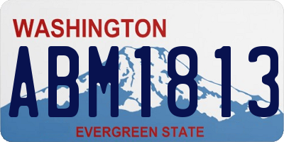 WA license plate ABM1813