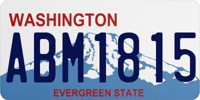 WA license plate ABM1815