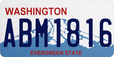 WA license plate ABM1816