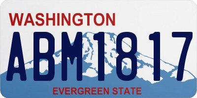 WA license plate ABM1817