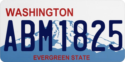 WA license plate ABM1825