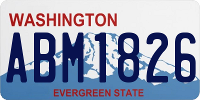 WA license plate ABM1826