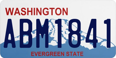 WA license plate ABM1841
