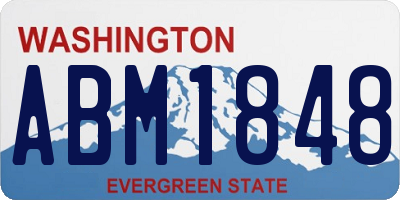 WA license plate ABM1848