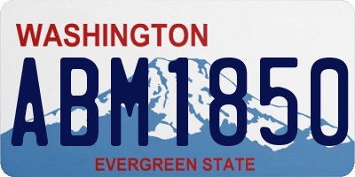 WA license plate ABM1850