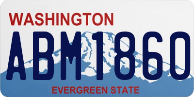 WA license plate ABM1860
