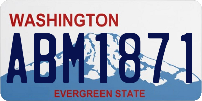 WA license plate ABM1871