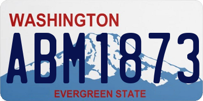 WA license plate ABM1873