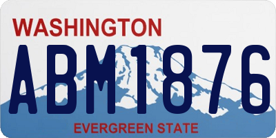 WA license plate ABM1876