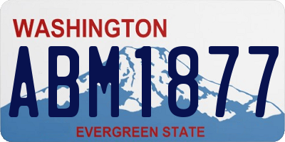 WA license plate ABM1877