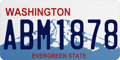 WA license plate ABM1878