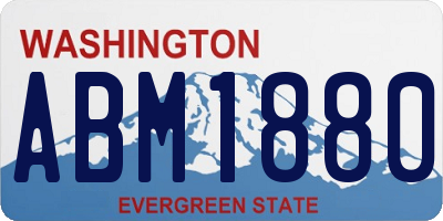 WA license plate ABM1880