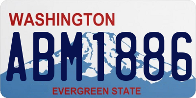 WA license plate ABM1886