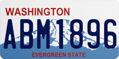 WA license plate ABM1896