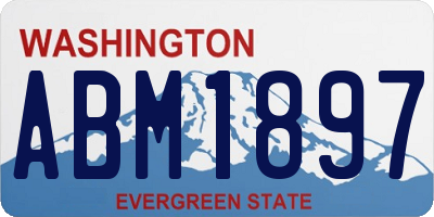 WA license plate ABM1897