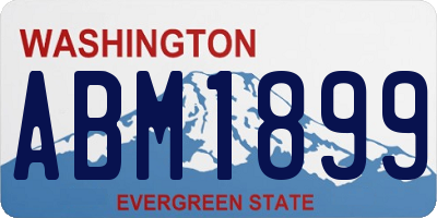 WA license plate ABM1899