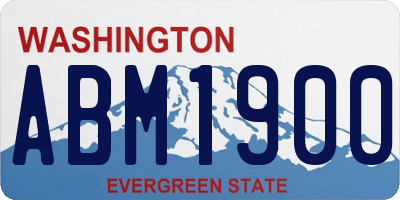 WA license plate ABM1900