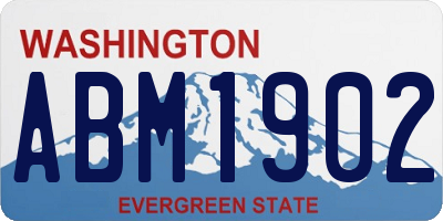 WA license plate ABM1902