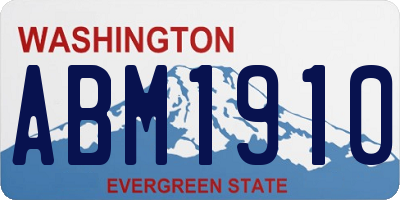 WA license plate ABM1910